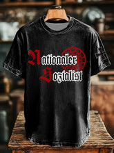 Herren Nationaler Sozialist bedrucktes Kurzarm-T-Shirt